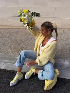 Women's Knit Sweater Cardigan, Casual Long Sleeve Open Front Knitwear for Fall & Winter, Fashion Women's Knit Clothing for Daily Wear