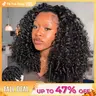 ISEE HAIR Burmese Curly Wear Go Half Wig Glueless Human Hair Wig InvisiFit Strap Drawstring Cap Flip Over Wig Minimal Leave-Out Invisible Hairline Beginner-Friendly Quick Install Natural Seamless Blend #TikTokShopFallDealsForYou #HalfWig #WearGoWig