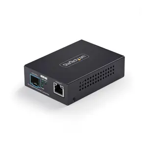 Startech MCM10GSFP2 10GbE SFP Plus Gigabit Fiber Media Converter, Black