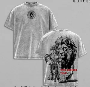 Escanor Seven Deadly Sins Lion Sin of Pride Shirt | Anime Vintage Washed Graphic Tee | Oversized Streetwear Shirt for Anime Fans JDV