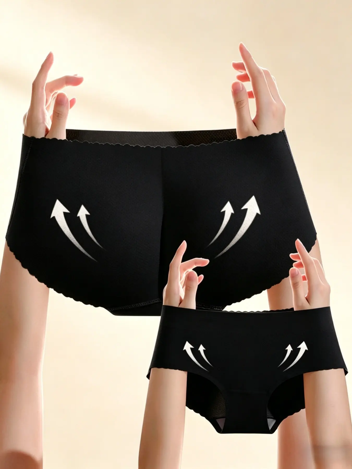 Women's Butt Lifter Panties, Padded Panty, Mid-Waist Belly Control Underwear, Thickened Padded Seamless Peach Butt Fake Butt Pants, Seamless Undergarment, Comfortable and Stylish, Seamfree Panties