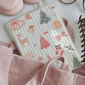 Whimsical Christmas Kindle Clear Case Insert, Decorative Cardstock for 11th & 12th Generation Paperwhite Colorsoft GR44