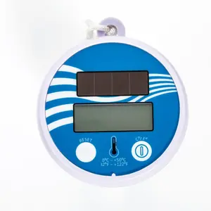 Swimming pool thermometer, solar-powered temperature and humidity meter, floating thermometer, bathroom and pool thermometer