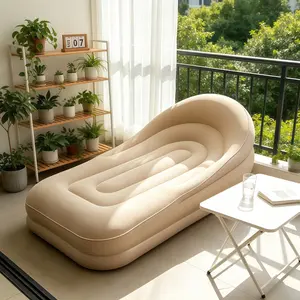 Multifunctional 3-in-1 luxury air sofa bed, heavy-duty inflatable mattress with backrest, air pump included—perfect for outdoor trips, camping, and special occasion gifts