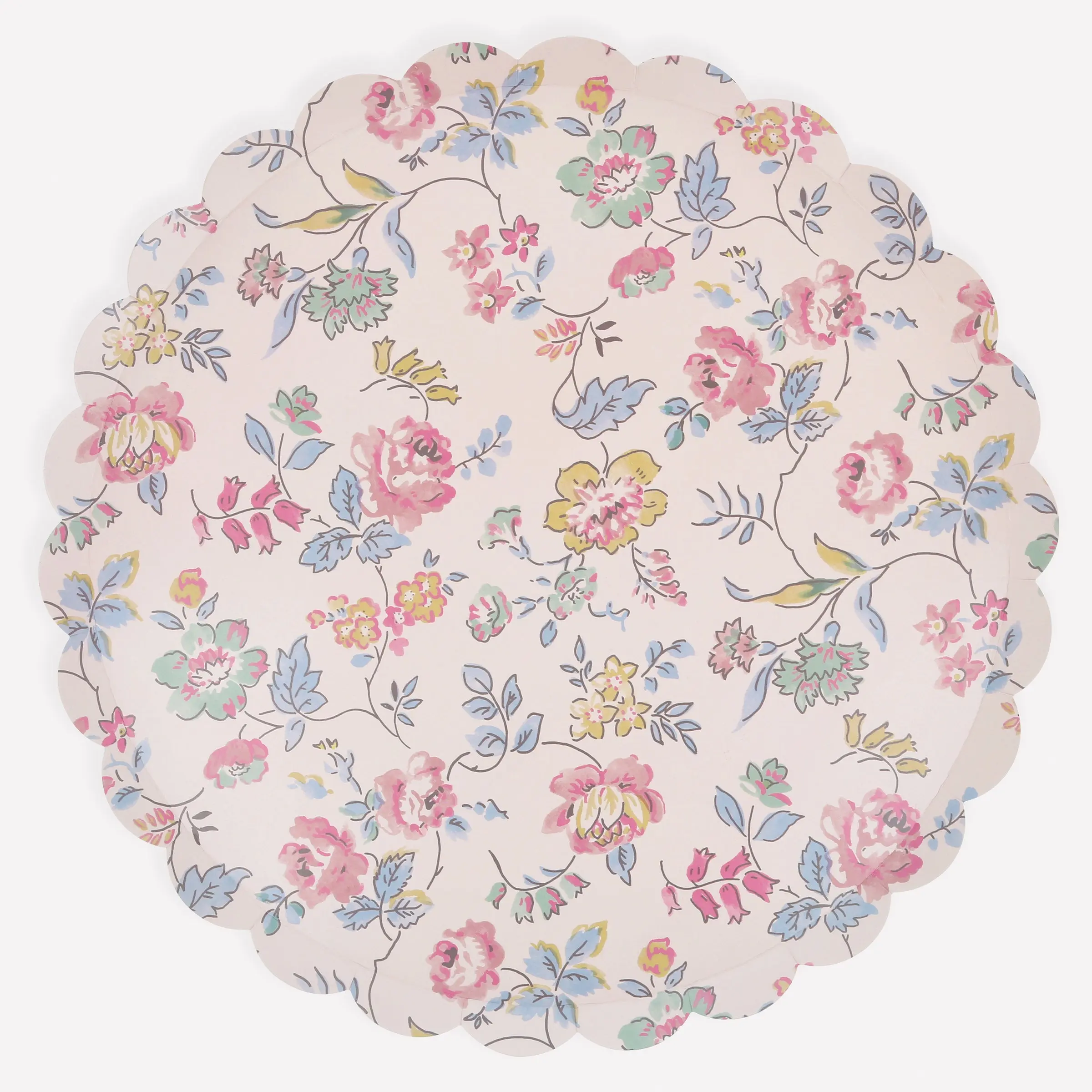 Pink Chintz Dinner Plates (x 8)