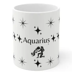 Zodiac 11oz Coffee Mug - Ceramic Drinkware with Unique Zodiac Design