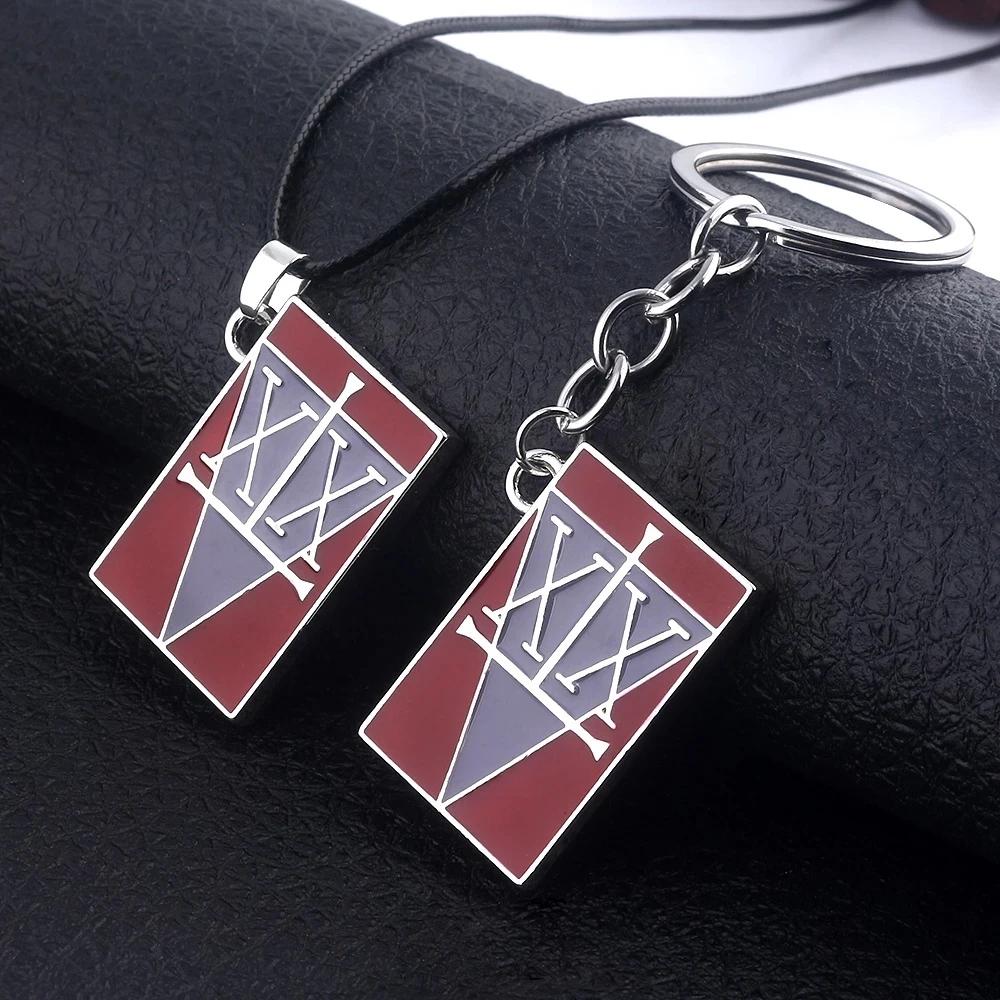 Fantasy Adventure Card Keychain Metal Pendant Car Key Ring Bag Charm Gift