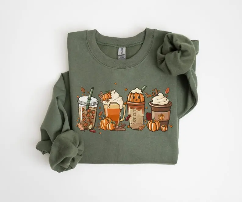 Fall Coffee Sweatshirt/T-shirt, Fall Sweater, Pumpkin Spice Sweatshirt, Cute Fall Sweater, Womens Fall Sweater, Coffee Sweatshirt, Unisex Plus size