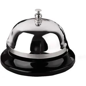 Call Bell 3.3 Inch Diameter with Metal Anti-Rust Construction, Ringing, Desk Bell Service Bell for Hotels, Schools, Restaurants, Reception Areas, Hospitals, Warehouses()