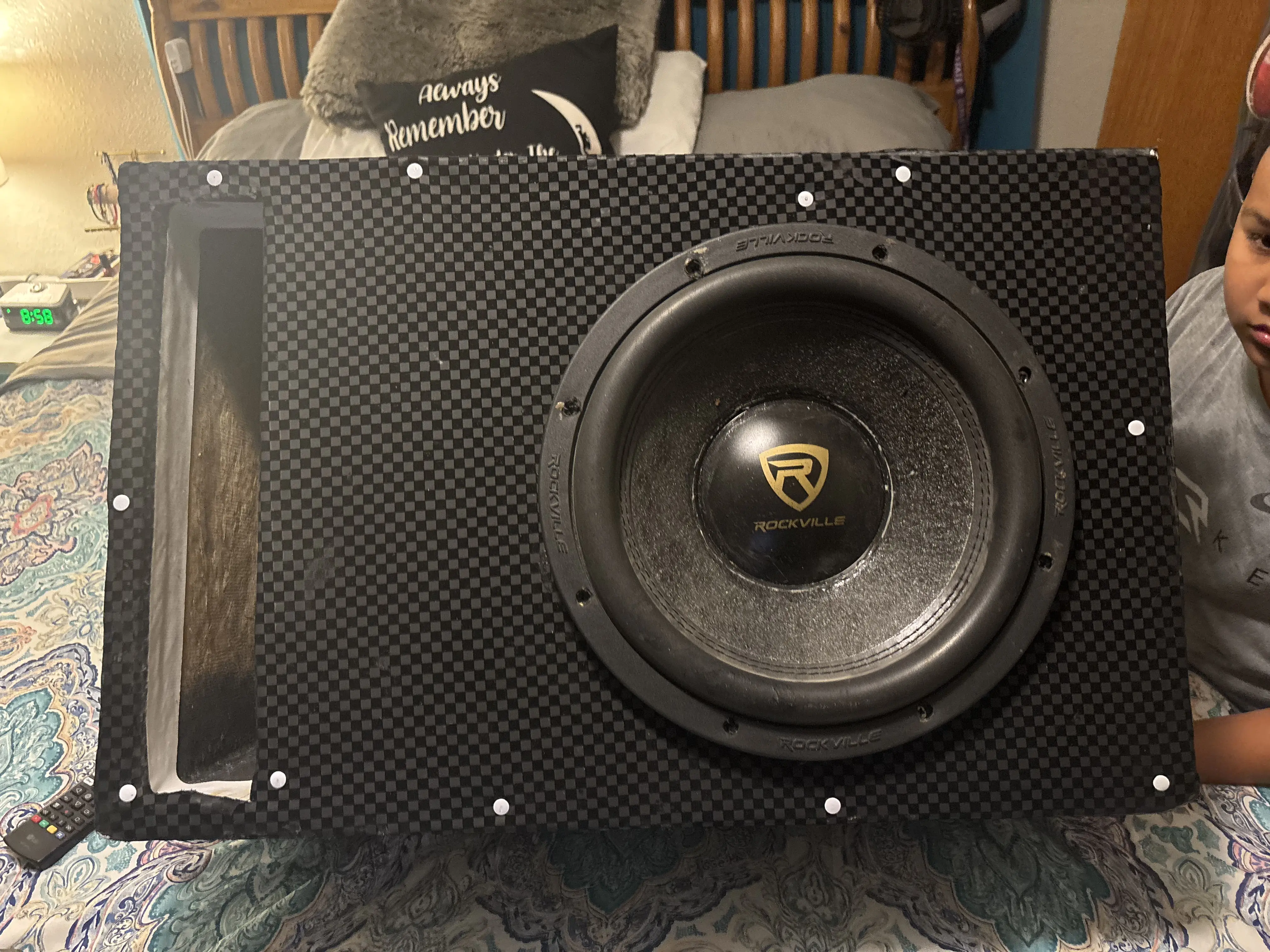 4000 W Rockville 12 inch car speaker, custom box 4000 W Rockville 12 inch car speaker, custom box