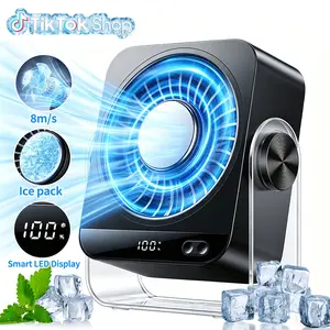 Portable Rechargeable Desk Fan With 199 Speed Turbo Airflow, Digital Display, 270° Rotatable, Wall Mount Or Table Use, Quiet Cooling Fan For Bedroom Office Travel Camping Dorm Summer Essentials