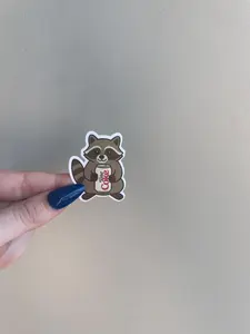Raccoon with Diet Coke Sticker | Cute Animal Vinyl Sticker | Funny Aesthetic Decal | Nonsense Market
