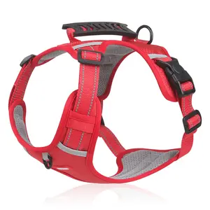 No Pull Dog Vest Harness for Medium Dogs, Comfortable & Durable Oxford Fabric with Control Handle and Reflective Strips, Outdoor Walking Training