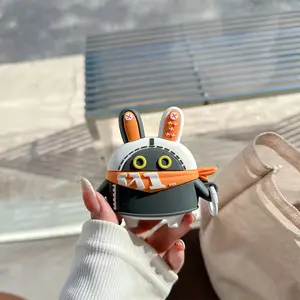 1 piece of Bang Bu shaped headphone protective case, anti drop and durable silicone headphone case, Apple wireless Bluetooth headphone case, suitable for AirPods 1/2/3/4/pro/pro 2/pro 3