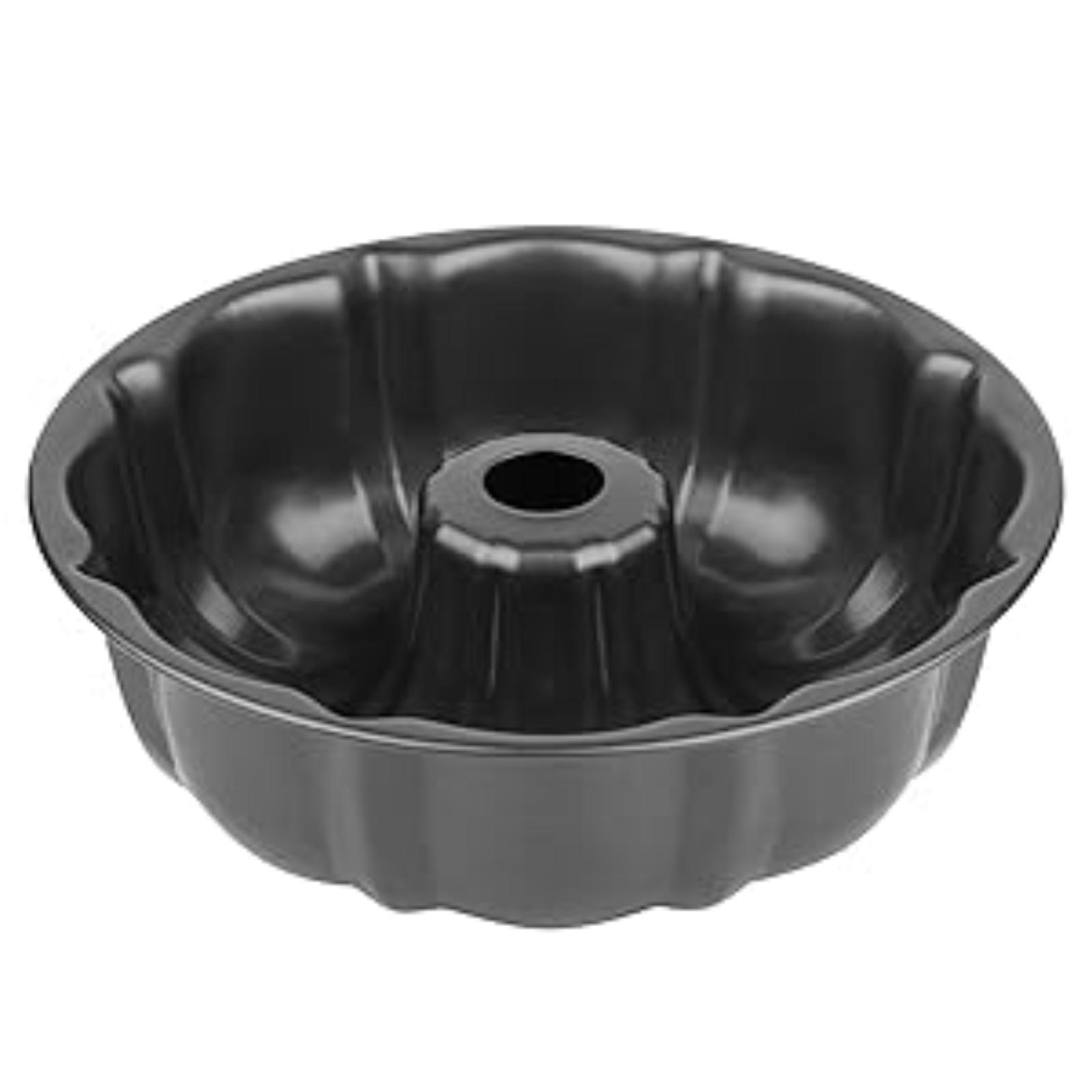 9.5" Non-stick Cake Pan, Heavy Duty Carbon Steel Fluted Tube Round Baking Pan,Buntz Pound Cake Pan Mold,Tube Bakeware,Baking Mold for Jello,Gelatin,Chocoflan,Flan