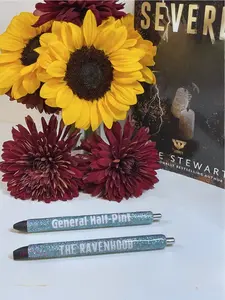 The Ravenhood General Half-Pint Pen - Black Ink, Glitter Design, Part of Ravenhood Collection