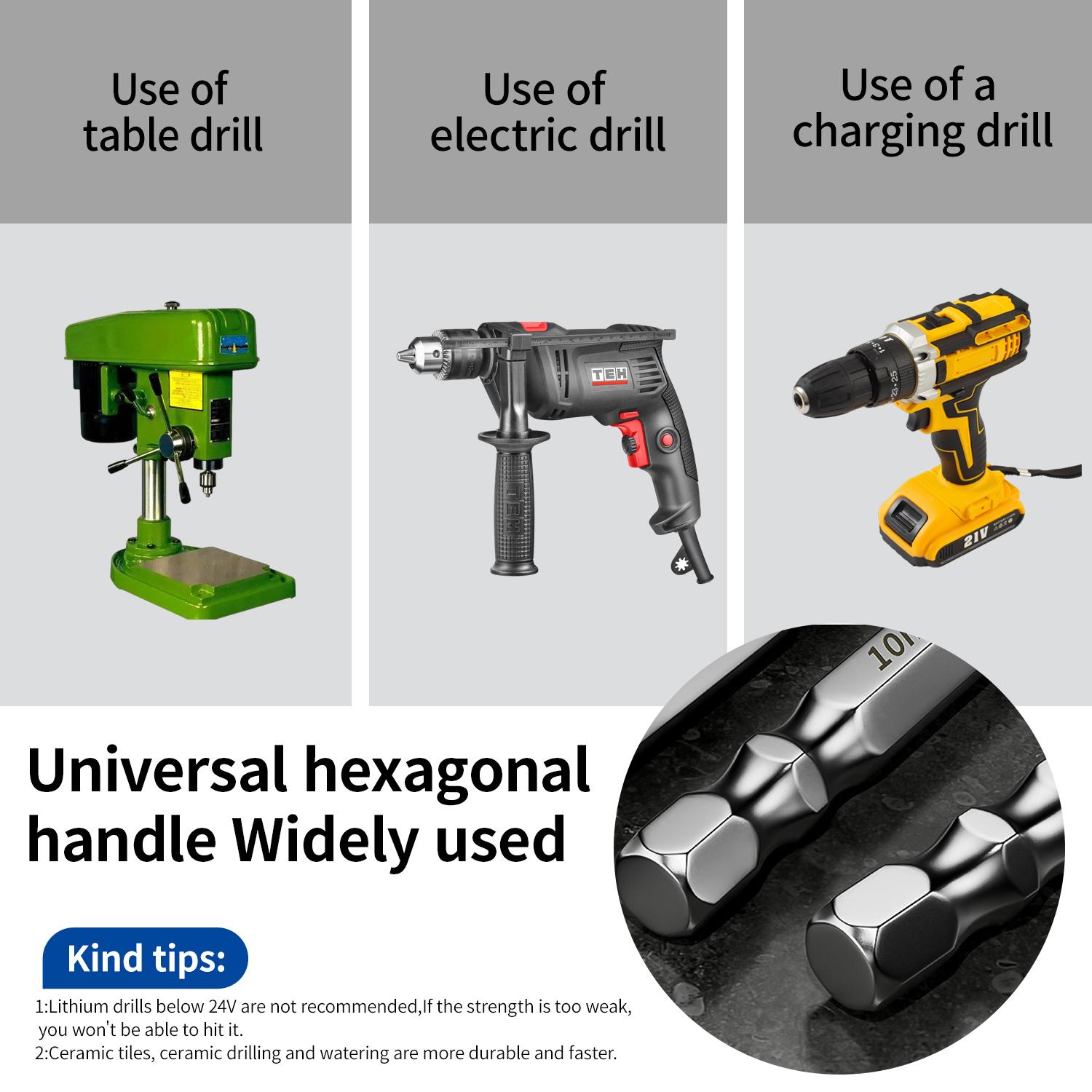 5 Pcs Four-Flute Sawtooth Eccentric Drill Bit Set, Heavy-Duty Carbide Tip for Stone, Glass, Concrete, Wood, Brick, Metal (5/32", 15/64", 5/16", 25/64", 15/32") High-Strength Unique Thread Cutting Feature 5 Pcs Four-Flute Sawtooth Eccentric Drill Bit Set, Heavy-Duty Carbide Tip for Stone, Glass, Concrete, Wood, Brick, Metal (5/32", 15/64", 5/16", 25/64", 15/32") High-Strength Unique Thread Cutting Feature