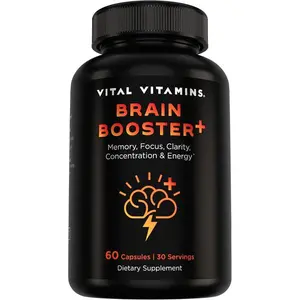 Vital Vitamins Nootropic Brain Supplement Plus - for Memory, Focus, Concentration, Neuro Energy, Clarity - with Lion's Mane Mushrooms - 60 Capsules