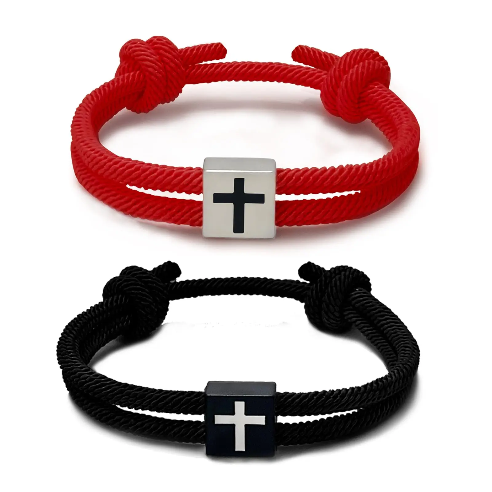 Red+Black Milan Rope Cross Bracelet