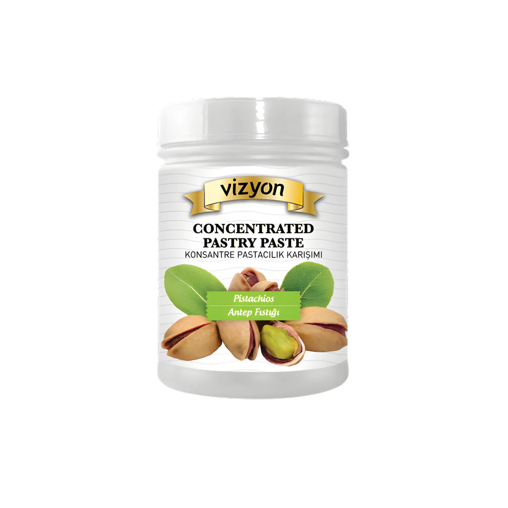 Vizyon Pistachio Concentrated Pastry Paste - 2.2 lb
