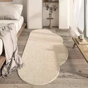 Bedside Long Carpet Cloud Shape Cream Style Modern Minimalist Nordic Bedroom Home Decor Soft Comfortable Plush Foot Mat Shag Area Rugs