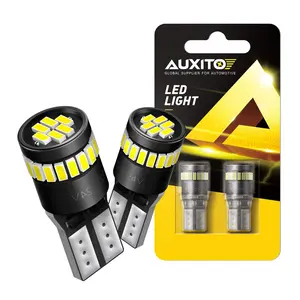 AUXITO 194 LED Bulbs for License Plate Light 168 175 2825 W5W T10 24-SMD 3014 Chipsets 6000K White, Pack of 2