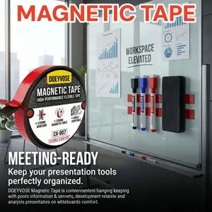 [Doeyvose] Flexible Magnet Roll with Sticky Backing for Office School Whiteboard Accessories Organizer