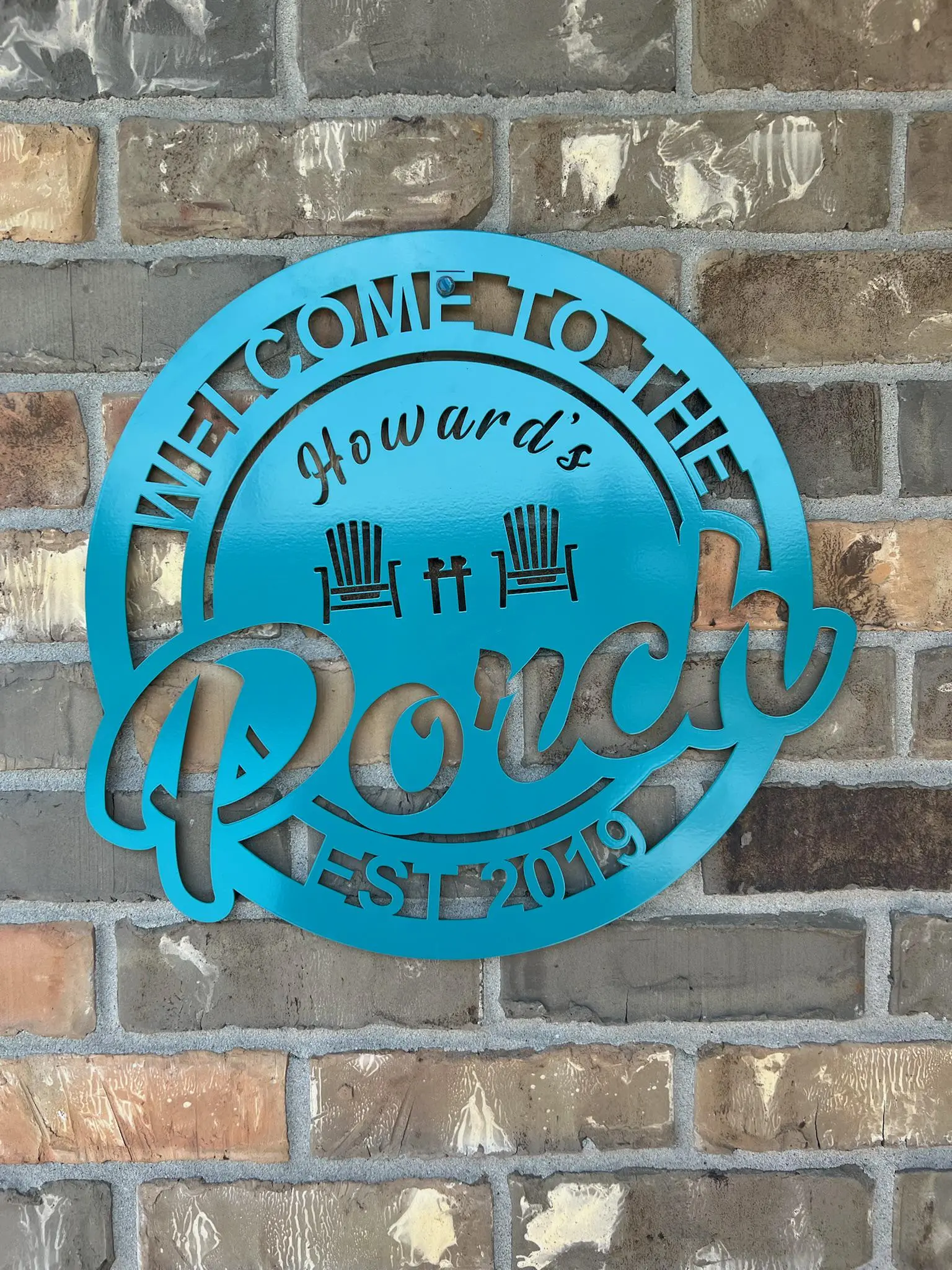 Personalized Customizable Welcome Metal Plaque - CNC Laser-Cut, Powder-Coated Stainless Steel Letter Sign, 14 Inch Durable Wall Decor, Outdoor Display Home Supply, Ideal Home Celebration Gift