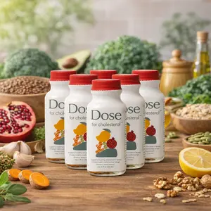 6 Packs Dose For Cholesterol Support Drink for Heart Health, Vegan, Zero Sugar, Gluten-Free, 2oz Daily Shots