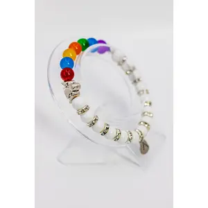Angelic Rainbow Guardian (Dark Rainbow Beads)