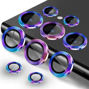 1 Pack Phone Camera Lens Protector for Samsung Galaxy S25 Ultra S26/S26 Plus/S26 Ultra, Tempered Glass Aluminum Alloy Ring Lens Cover with Installation Tray Removal tool Fit for Samsung Galaxy S24 Ultra S26/S26 Plus/S26 Accessories