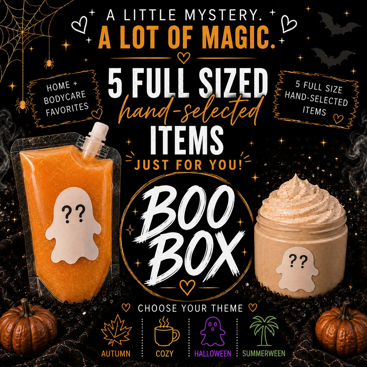 BOO BOX, Themed Goodies Box, 5 Full Sized Themed Goodies