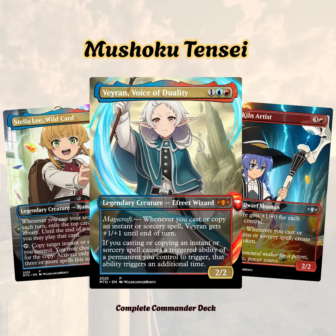 MTG Proxy 100+ Commander Deck  Isekai Mage Adventure Theme | Fantasy EDH  Custom Build | Premium Print Cards | Anime Collector Gift - TikTok Shop