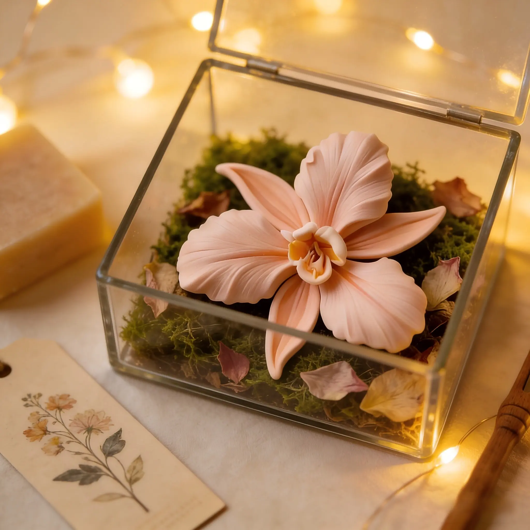 Orchid Handmade Silicone Mold, Non-Stick Easy Release, DIY Cup Wax, Gypsum, Clay Making, Handmade Crafts, Mother's Day, Valentine's Day Gift Decorations