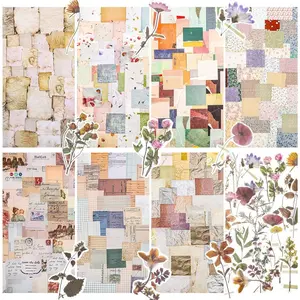 445-Piece Vintage Scrapbook Paper Kit with Floral Stickers & Premium Quality Materials for DIY Collage Art, Bullet Journals & Vintage Crafts