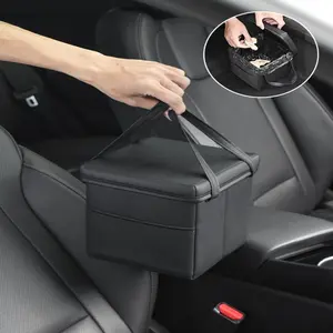 Car Storage Box, Multifunctional Car Storage Box with Lid, Portable Large Capacity Car Interior Accessories for Car Stowing & Tidying