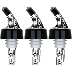 Automatic Measured Bottle Pourer Pack of 3 1 oz (30 mL) Quick Shot Spirit Measure Pourer Drinks Wine Cocktail Dispenser Home Bar Tools