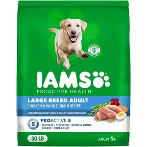 Large Breed Adult Dry Dog Food Chicken Recipe Complete Nutrition for Strong Muscles and Healthy Joints 30 Lb Bag