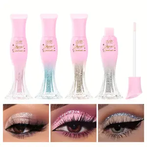 USHAS Small Waist Waterproof Sweatproof Long-lasting Non-smudging Glitter Highlighter Pearlescent Glitter High Gloss Liquid Eyeshadow Makeup
