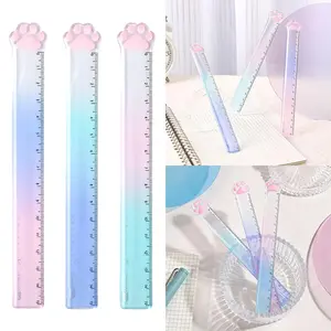 Cute Cat Claw Ruler 3pc, Adorable Measuring Tool for School Home Office Use, Perfect Gift Idea for Kids and Adults, Fun Stationery Accessory