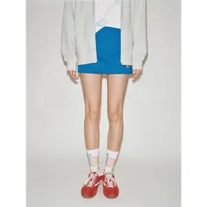 URBAN REVIVO 2026 Spring Women's Plain Minimalist Mini Skirt - Light Stretch Polyester-Cotton Fabric Bottom, Casual Hip Wear, Multi-Size, UYV560022