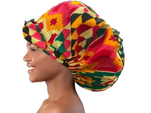 Satin Bonnet Sleep – Bonnet Scarf, Sleep Cap, Anti-Frizz Night Cap, Stylish Hair Wrap for Women & Men, African Print, Double Lined Bonnet