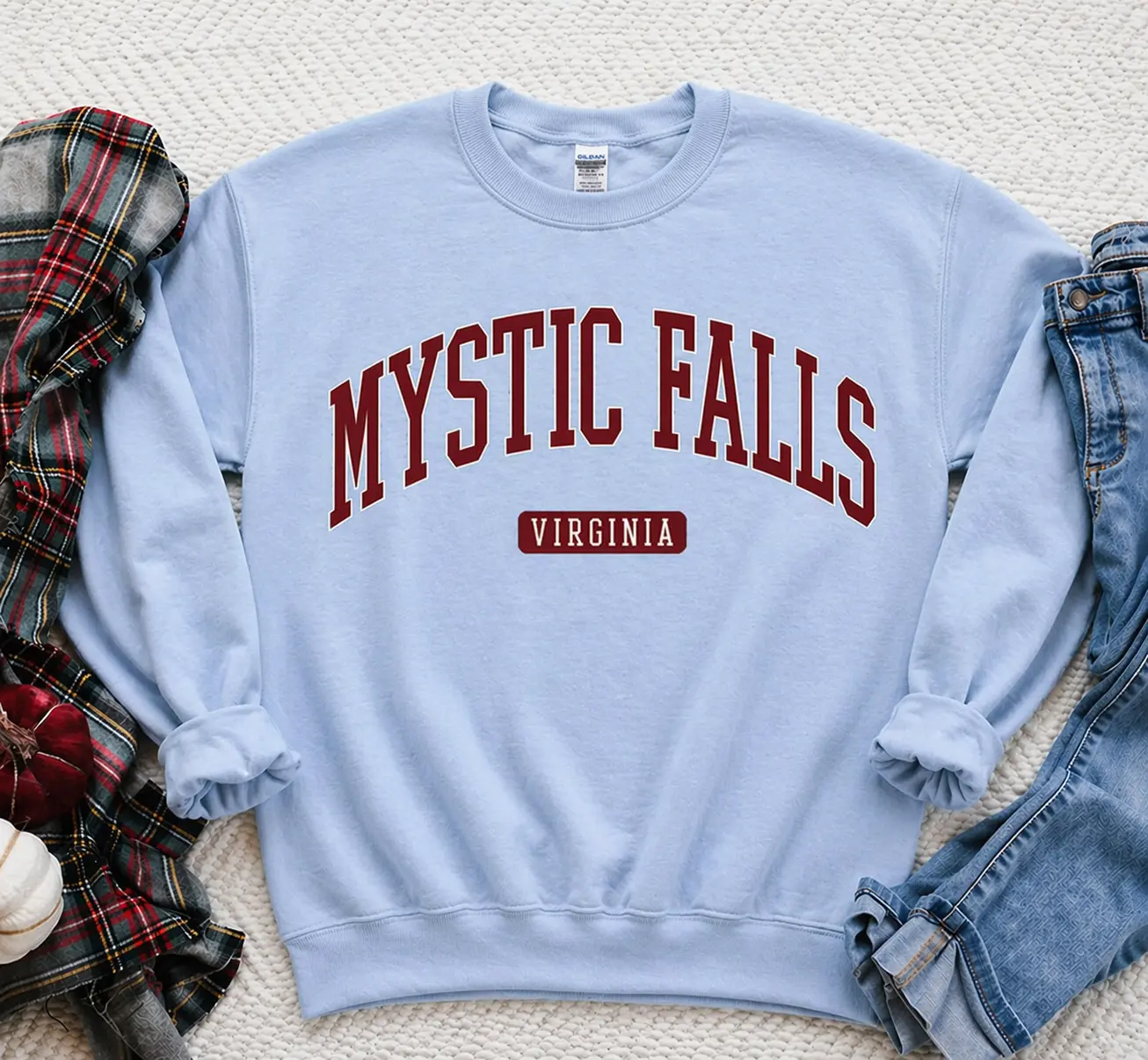 Mystic Falls Virginia Sweatshirt for Casual Wear, Salvatore Crewneck, TVD Fan Apparel, Soft Fabric, Comfortable Fit