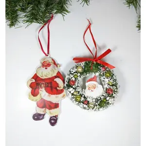 Santa Claus Vintage Inspired Christmas Ornaments
