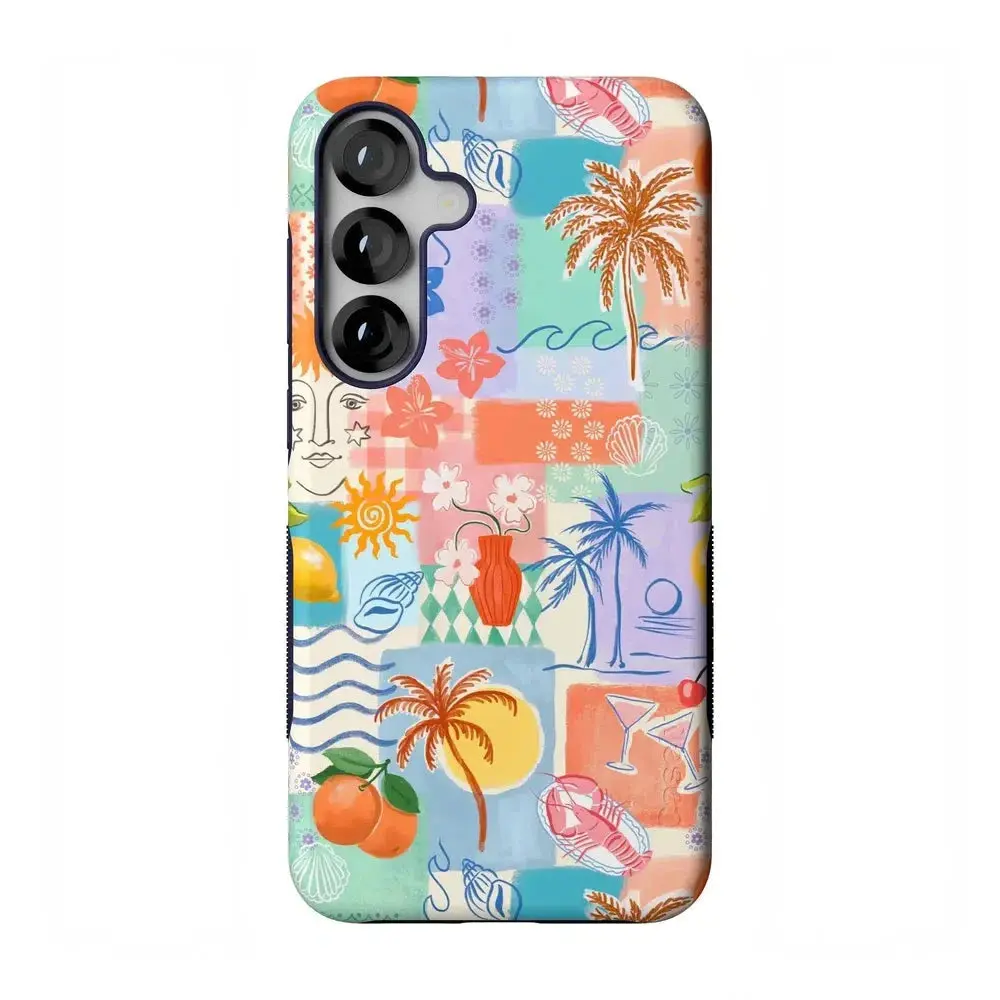 Casely Galaxy S25 Plus Case | Tropical Heat | Beachy Collage | Bold Protective Design | Compatible with MagSafe