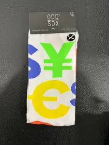 Odd Sox Graphic Socks Currency (White)