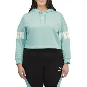 PUMA Womens Power Hoodie Plus Casual Outerwear Casual - Blue