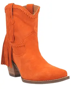Dingo Women's Fandango Fringe Western Booties Snip Toe - Di 187-Or