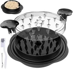 Chicken Shredder Tool Black - Effortless Meat Shredding for Tacos, Sandwiches, Salads, and More, Includes Cleaning Brush & Fork, Durable, Easy to Use, Mess-Free Kitchen Essential