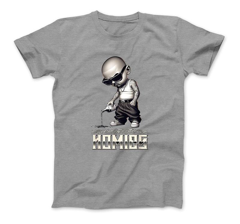 One For The Homies Chicano Art Tattoo Cholo Homie Gangster T-Shirt